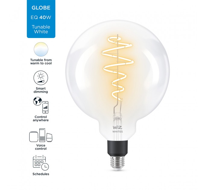 WIZ Wi-Fi Led лампа FILAMENT 6.5W G200 E27 470lm 2700K-6500K 15000h