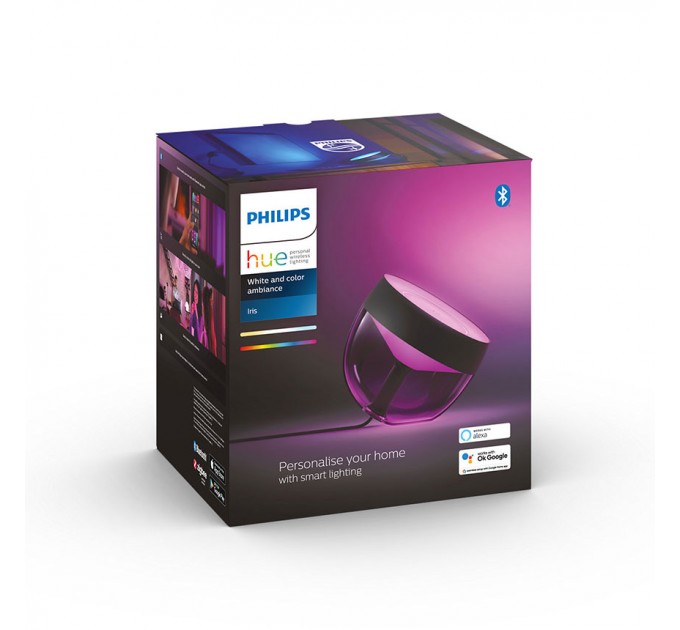 Philips HUE IRIS /gen4 / Настолна лампа 8.1W 570lm черна 2000K - 6500K + 16 мил.цвята