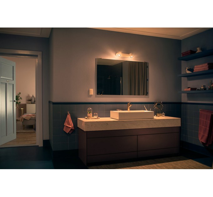 Philips HUE ADORE Спот 2х5W GU10 700Lm бял 2200K - 6500K IP44