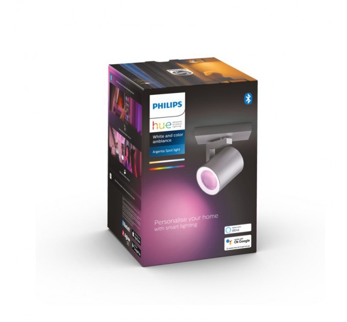 Philips HUE ARGENTA Спот 1х5.5W 350Lm алуминий RGB 2200K - 6500K + 16 мил. цвята