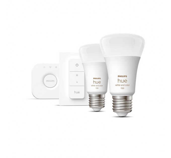 Philips HUE Стартов комплект Led лампи E27 A60 2х9W 2х806lm RGB 2200K - 6500K+16 мил.цвята