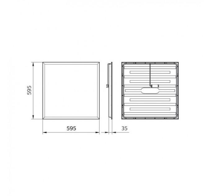 Philips LED панел RC065B LED34S/840 34W 3400lm PSU W60L60 NOC  Ledinaire