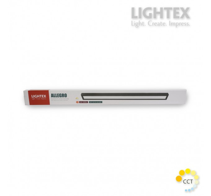LED панел ALLEGRO за открит монтаж 100х1200хH40 40W 220V 3CCT 4000lm черен Lightex