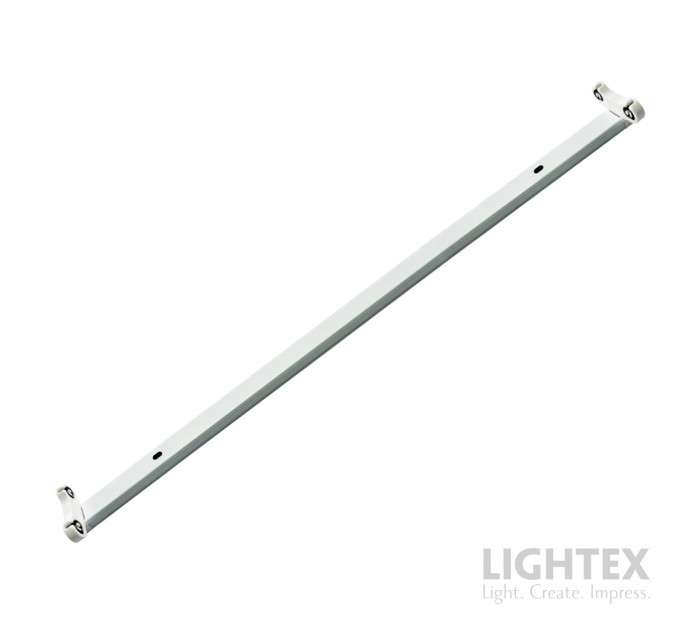 Шина за LED тръба BASIC 2x1200mm T8 едностранно захранване 1220x72x40mm Lightex