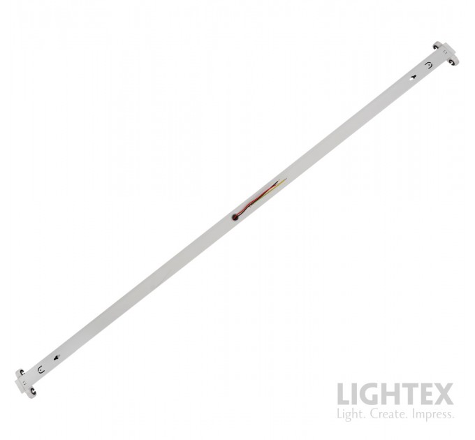 Шина за LED тръба BASIC 2x1200mm T8 едностранно захранване 1220x72x40mm Lightex
