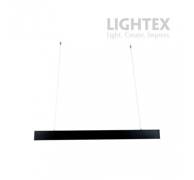 LED осветително тяло висящо TWIST II 36W+12W 4000K 4320lm 1200mm черно Lightex
