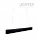 LED осветително тяло висящо TWIST II 36W+12W 4000K 4320lm 1200mm черно Lightex