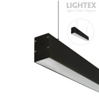 LED осветително тяло висящо TWIST II 36W+12W 4000K 4320lm 1200mm черно Lightex