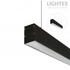 LED осветително тяло висящо TWIST II 36W+12W 4000K 4320lm 1200mm черно Lightex