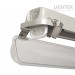 ЛОТ KARINA за 1xLED T8 1200mm  IP65 PC/PC SS clips едностранно захранване Lightex