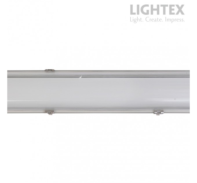 ЛОТ KARINA за 2xLED T8 1200mm  IP65 PC/PC SS clips едностранно захранване Lightex