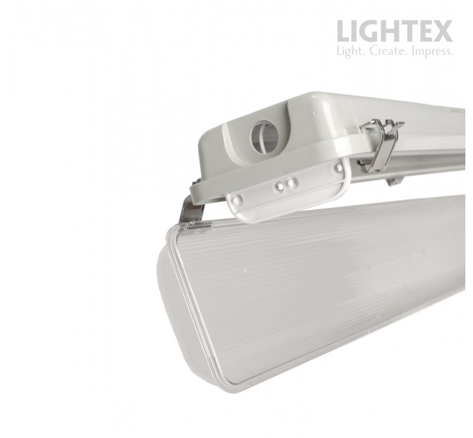 ЛОТ KARINA за 2xLED T8 1500mm  IP65 PC/PC SS clips едностранно захранване Lightex
