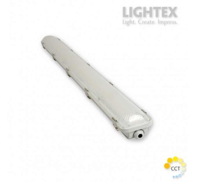 LED тяло IGOR Gen 3 40W/28W/21W max.6400lm 240V CCT 3000K/4000K/5700K IP65 PC/PC 1180x85x71mm с порт за авариен блок Lightex