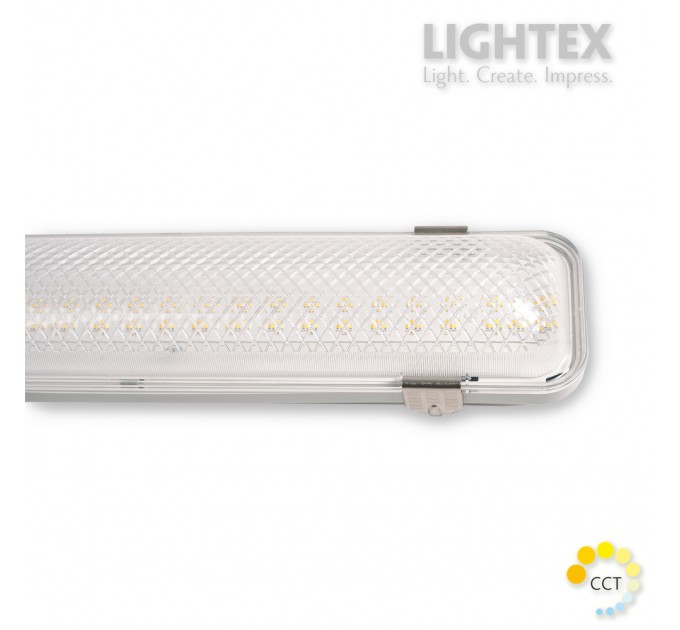 LED тяло IGOR Gen 3 40W/28W/21W max.6400lm 240V CCT 3000K/4000K/5700K IP65 PC/PC 1180x85x71mm с порт за авариен блок Lightex