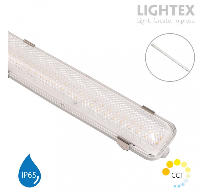 LED тяло IGOR max.6400lm 40W с избор на мощност 22W/27W/33W/40W 240V CCT 3000K/4000K/5700K IP65 1200mm PC/PC с TRIDONIC драйвър 1200x290x230mm Lightex