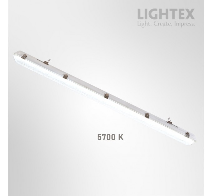 LED тяло IGOR max.9600lm 60W с избор на мощност 32W/40W/49W/60W 240V CCT 3000K/4000K/5700K IP65 1500mm PC/PC с TRIDONIC драйвър 1500x290x230mm Lightex