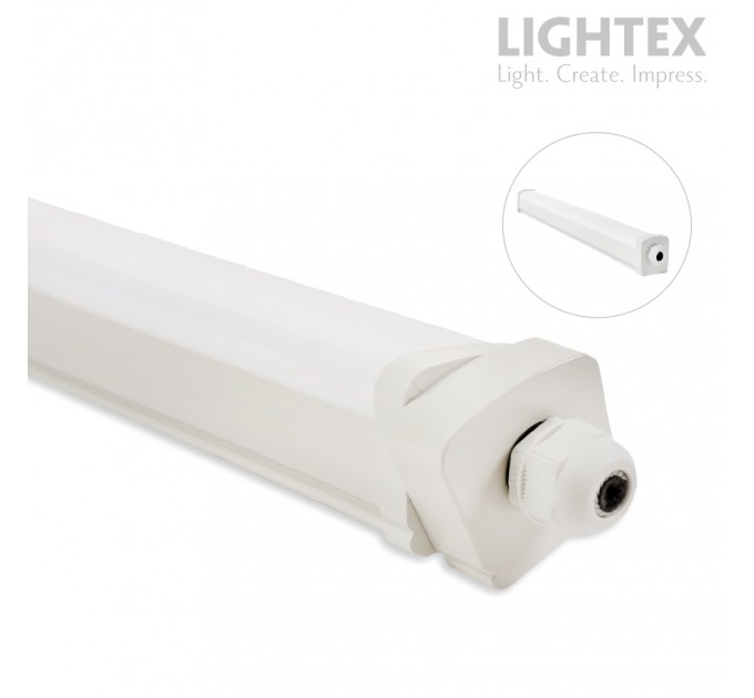 LED тяло FLIPPER 35W 4000K 4550lm 240V IP65 IK08 1236x49x49mm Lightex
