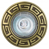Луна RL HL501GAB MR16 GX5.3 max.7W LED алуминиева стационарна Ø87mm/cut 60mm антично зелено Lightex