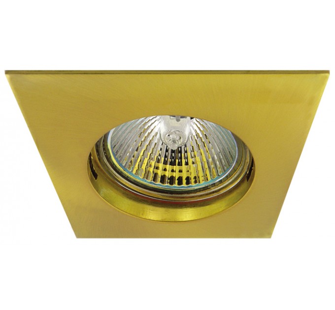 Луна RL HL1002SG MR16 GX5.3 max.7W LED алуминиева стационарна квадрат 77x77mm/cut 60mm матирано злато Lightex