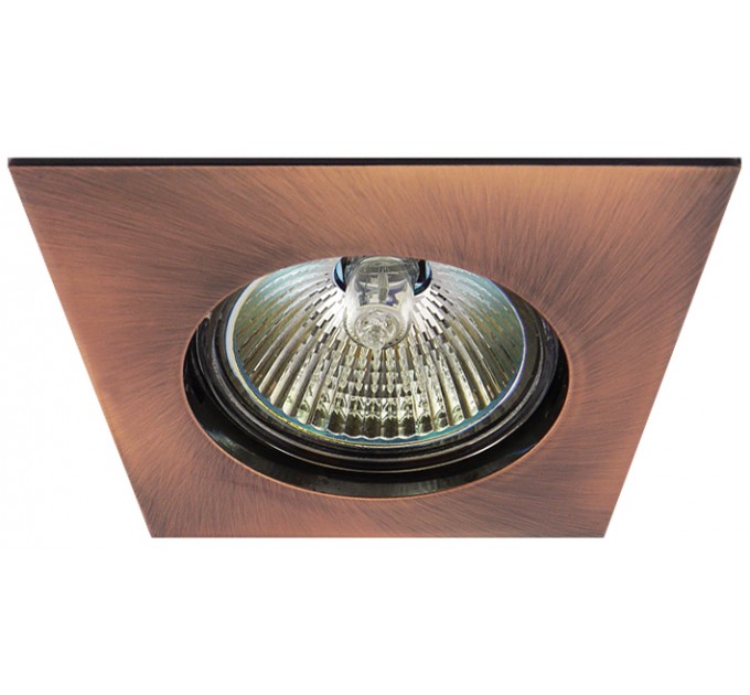 Луна RL HL1003RAB MR16 GX5.3 алуминиева стационарна квадрат 77x77mm/cut 60mm антично червено Lightex