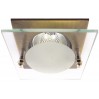 Луна RL HL1023GAB MR16 GX5.3 max.7W LED алуминиева стационарна квадрат дистанцирано стъкло 77x77mm/cut 60mm антично зелено Lightex