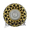 Луна HL2224G/BL MR16 GX5.3 max.7W LED алуминиева стационарна Ø100mm/cut 50mm златна+черно Lightex