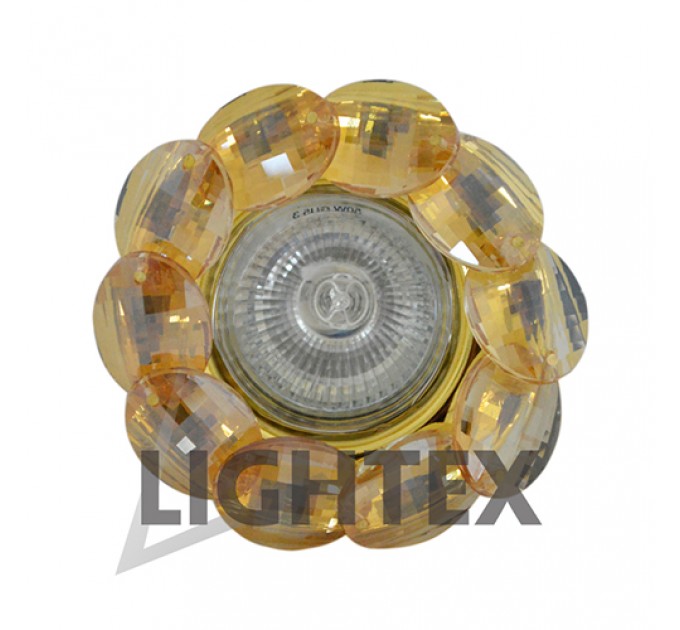 Луна HL2414  MR16 GX5.3 max.7W LED алуминиева стационарна Ø100mm/cut 50mm кехлибар Lightex