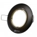 Луна за вграждане GU10 алуминиева подвижна Ø82mm/cut 75mm черна Lightex
