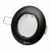 Луна за вграждане GU10 алуминиева подвижна Ø82mm/cut 75mm черна Lightex
