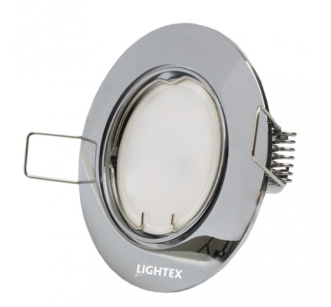 Луна GU10 алуминиева подвижна Ø83mm/cut 75mm хром Lightex