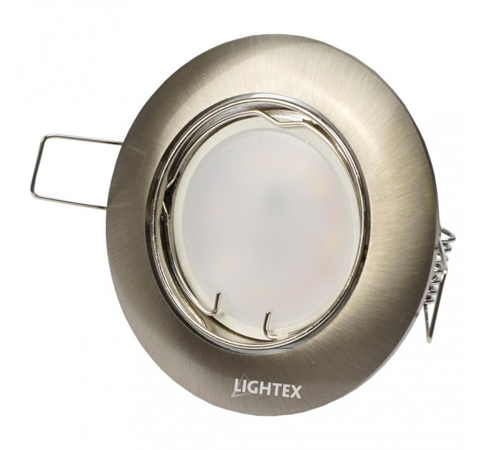 Луна за вграждане GU10 алуминиева подвижна Ø82mm/cut 75mm никел Lightex