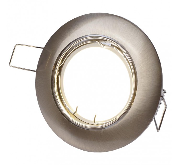 Луна за вграждане GU10 алуминиева подвижна Ø82mm/cut 75mm никел Lightex
