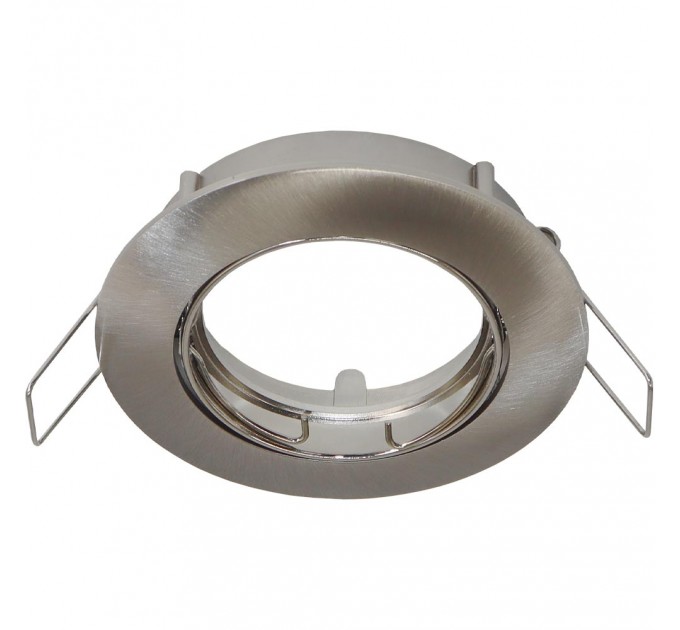 Луна за вграждане GU10 алуминиева подвижна Ø82mm/cut 75mm никел Lightex