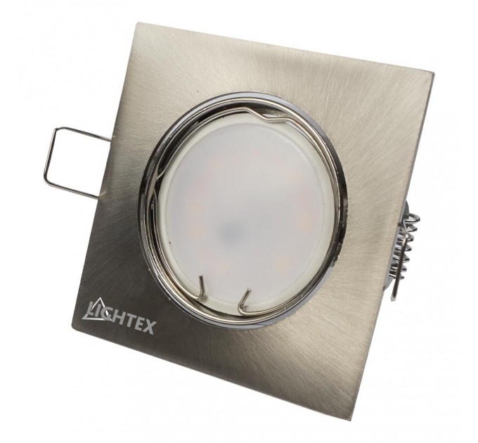 Луна GU10 алуминиева подвижна 81mm/cut 75mm хром мат Lightex