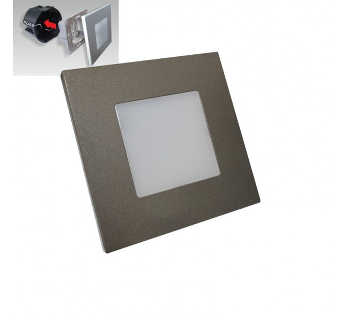 LED луна за вграждане в стена STEP LIGHT 1W 4000K 48305 антранцит EMITHOR