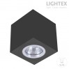 Луна за външен монтаж 1*GU10 max.7W LED квадрат черна 80х80 Lightex