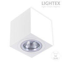 Луна за външен монтаж 1*GU10 max.7W LED квадрат бяла 80х80 Lightex