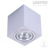 Луна за външен монтаж 1xGU10 max.7W LED квадрат сатен хром 80х80 Lightex