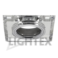 Луна стационарна квадратна стъкло прозрачно MR16 max.7W LED  LS300110 90x90mm/cut 65mm Lightex