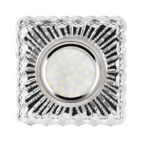 Луна стационарна квадратна акрил с Led лента 3W 4000K MR16 max.7W LED 90x90mm/cut 65mm Lightex