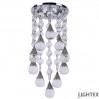 Луна стационарна кръгла хром + кристали LS400201 MR16 max.7W LED Ø85x290mm/cut 55mm Lightex