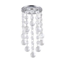 Луна стационарна кръгла хром + кристали LS400200  MR16 max.7W LED Ø85x290mm/cut 55mmLightex