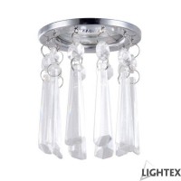 Луна стационарна кръгла хром + кристали LS400205 MR16 max.7W LED Ø85x110mm/cut 55mm Lightex