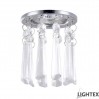 Луна стационарна кръгла хром + кристали LS400205 MR16 max.7W LED Ø85x110mm/cut 55mm Lightex