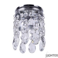 Луна стационарна кръгла хром + кристали LS400209 MR16 max.7W LED Ø85x200mm/cut 55mm Lightex