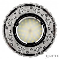 Луна стационарна кръгла стъкло прозрачно с LED лента 3W 4000K 330lm LS500161 MR16 max.7W LED Ø100mm/cut 65mm Lightex