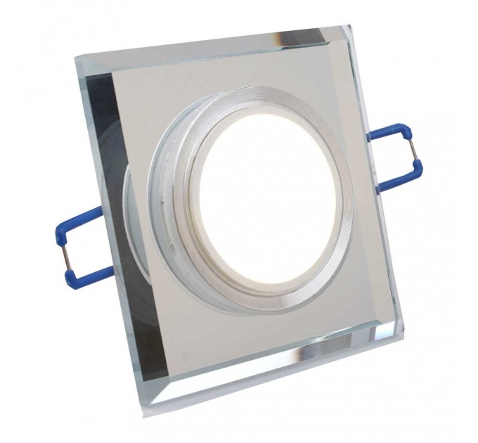 Луна стационарна стъкло прозрачно GU10 90mm x 90mm /cut 75mm Lightex