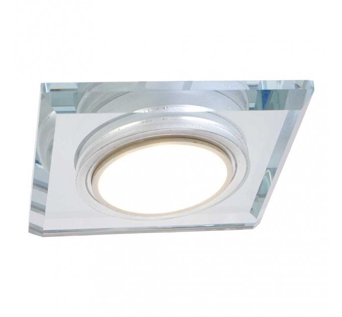 Луна стационарна стъкло прозрачно GU10 90mm x 90mm /cut 75mm Lightex
