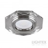 Луна стационарна шестоъгълна стъкло прозрачно LS400122 GU10 Ø90mm/cut 65mm Lightex