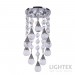 Луна стационарна кръгла хром + кристали LS400201 GU10 Ø85x290mm/cut 55mm Lightex